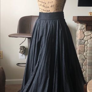 Long floor length jean skirt